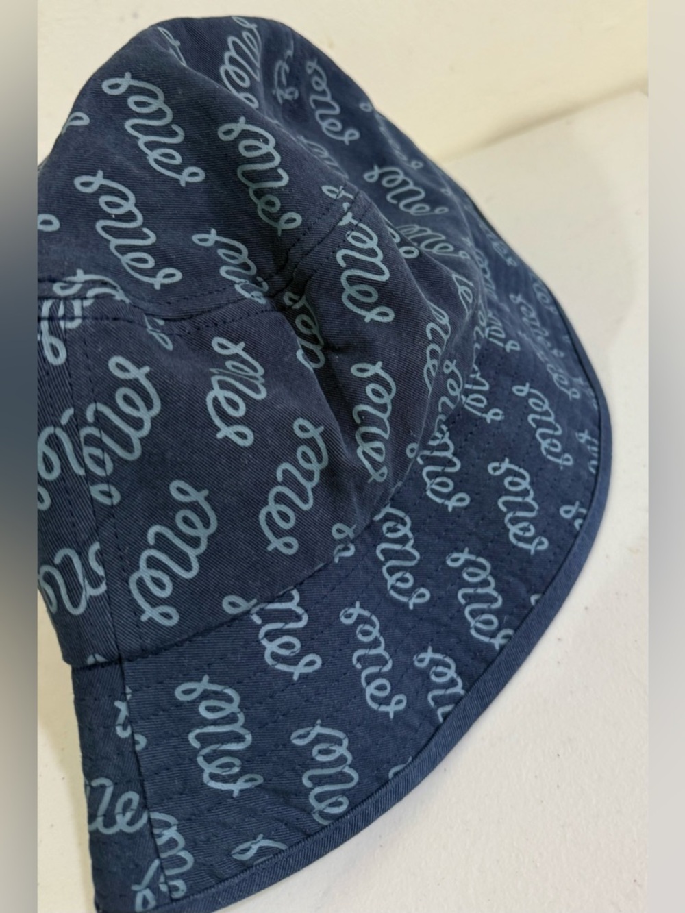 Women Navy Script-Pattern Bucket Hat - Picture 3 of 3